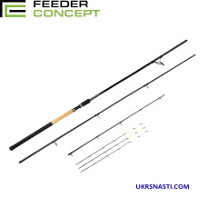 Удилище фидерное Feeder Concept Distance Black 070 длина 3,6м тест 30-70гр